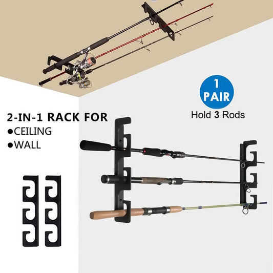 Horizontal Wall Mount Fishing Rod Holder